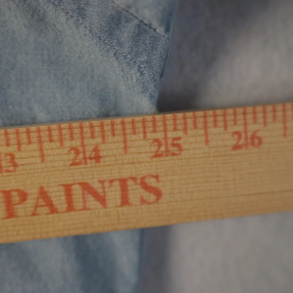 Vintage 90's Ralph Lauren Big Shirt Mens Small Blue Denim Long Sleeve Pony - Picture 6 of 7